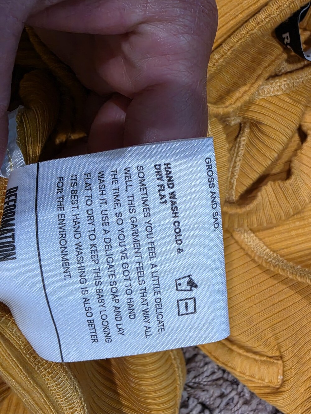 Reformation Mustard Yellow Ribbed Bustier Midi Dress Size M - Picture 7 of 8